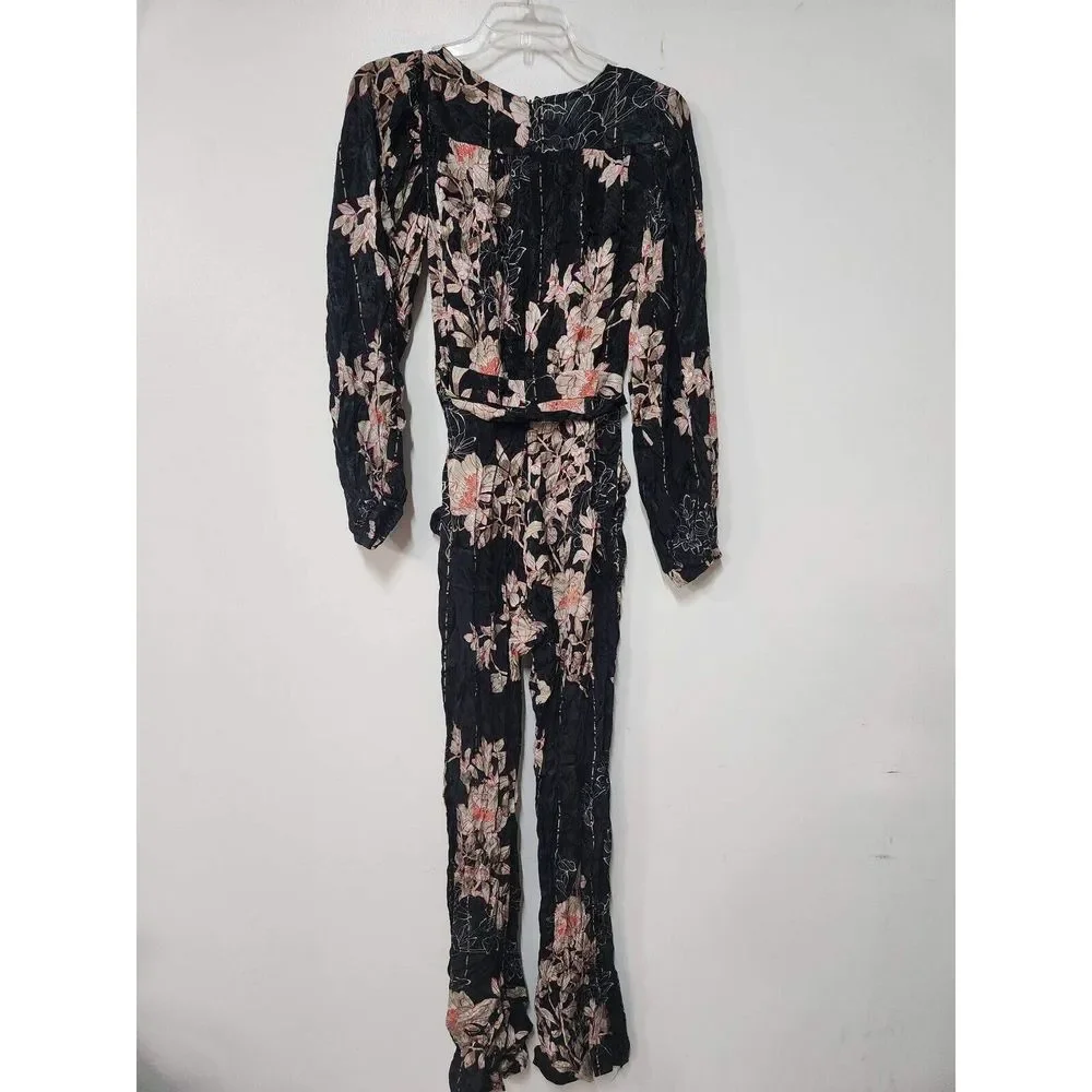 Anthropologie Harlyn Audria Jacquard Jumpsuit Size XS A37 - Picture 7 of 8
